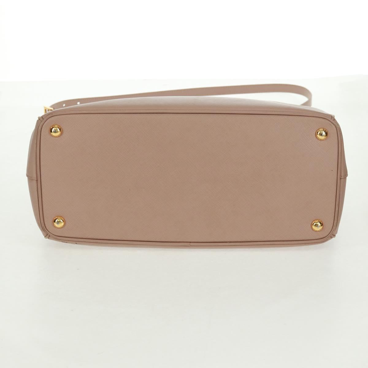 PRADA Hand Bag Safiano leather 2way Pink Gold Auth 154265V