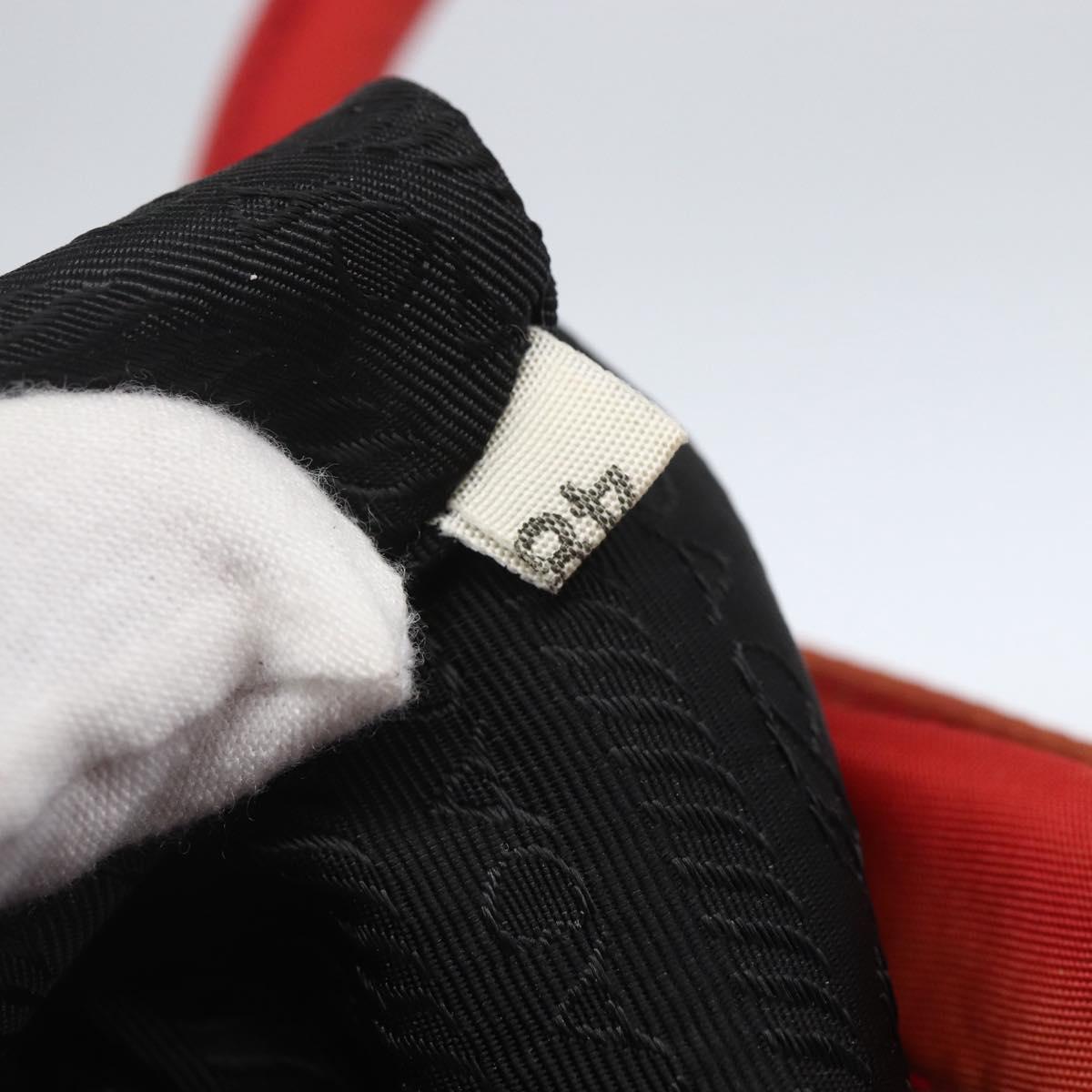 PRADA Hand Bag Nylon Red Auth 154276