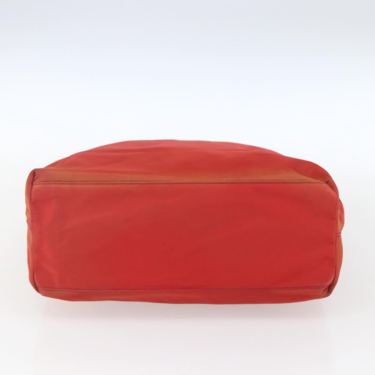 PRADA Hand Bag Nylon Red Auth 154276