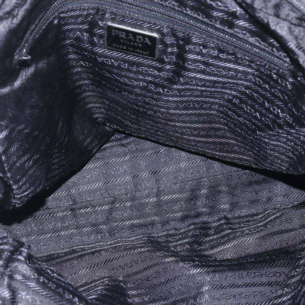 PRADA Hand Bag Nylon Black Auth 154280
