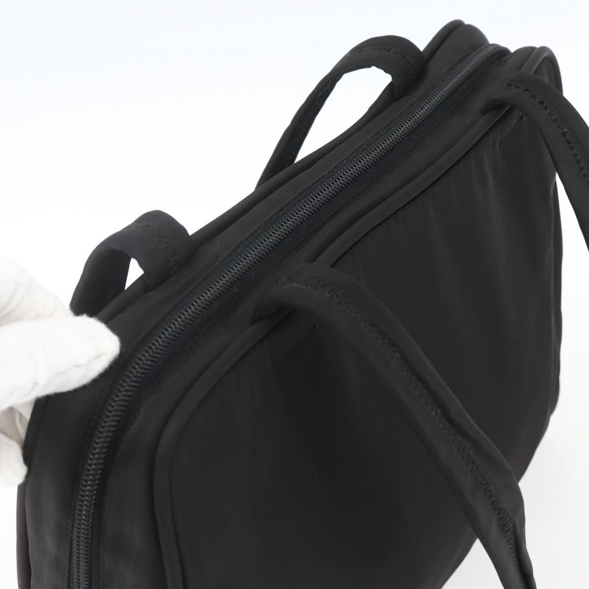 PRADA Hand Bag Nylon Black Auth 154280