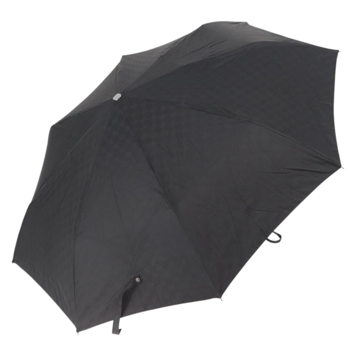 GUCCI GG Canvas Umbrella Nylon Black Auth 154283M