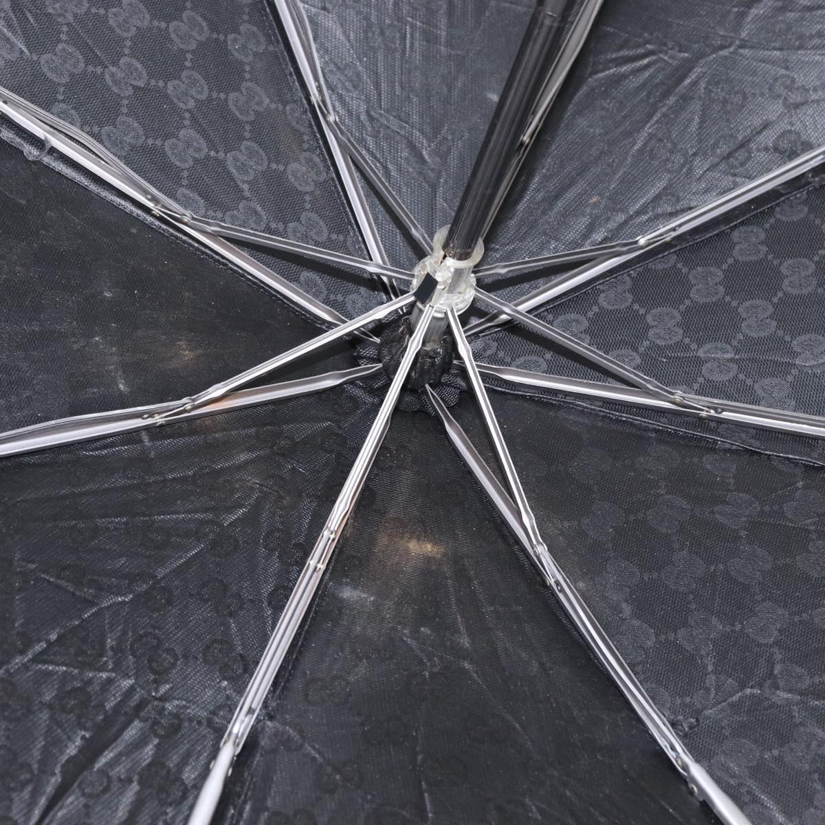 GUCCI GG Canvas Umbrella Nylon Black Auth 154283M