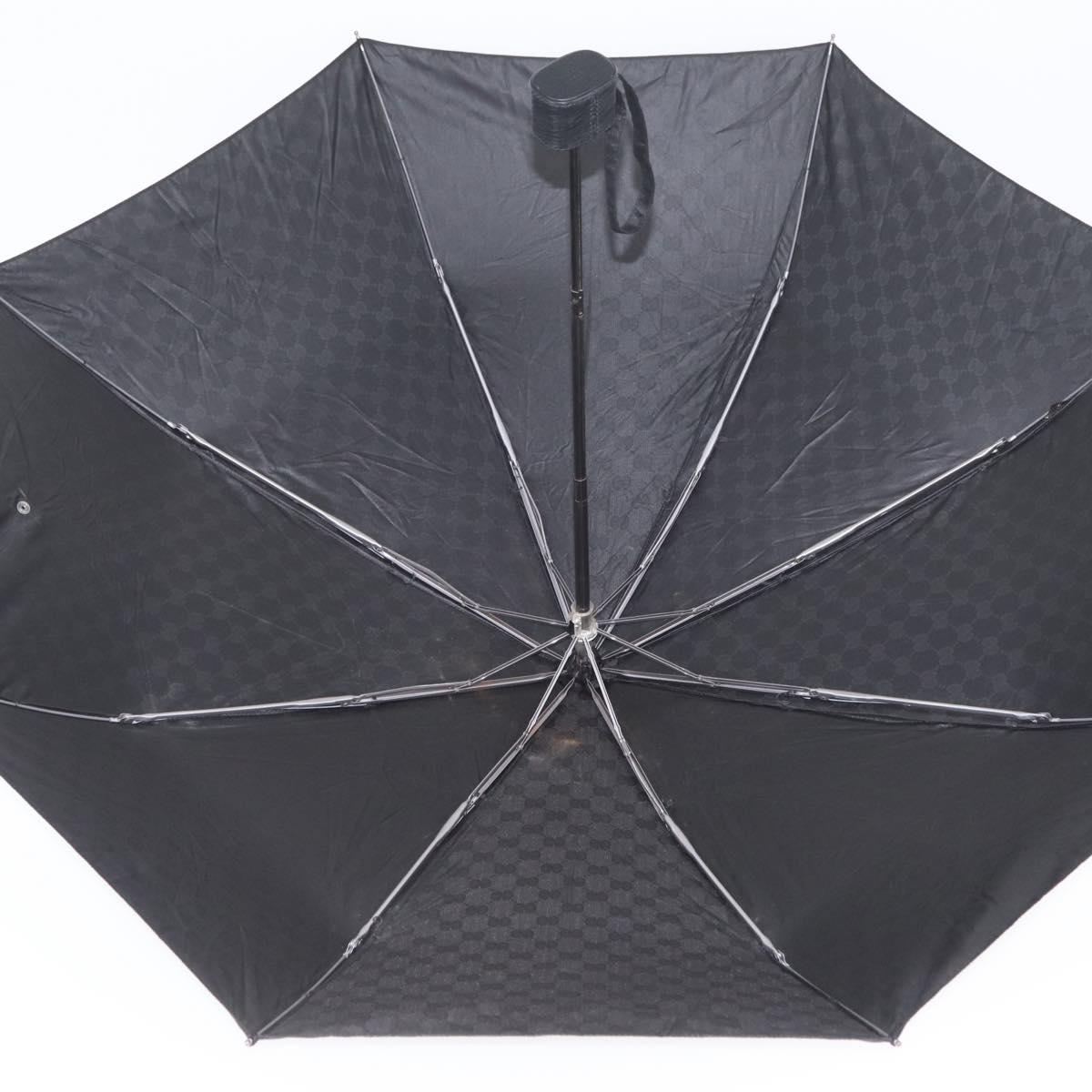 GUCCI GG Canvas Umbrella Nylon Black Auth 154283M