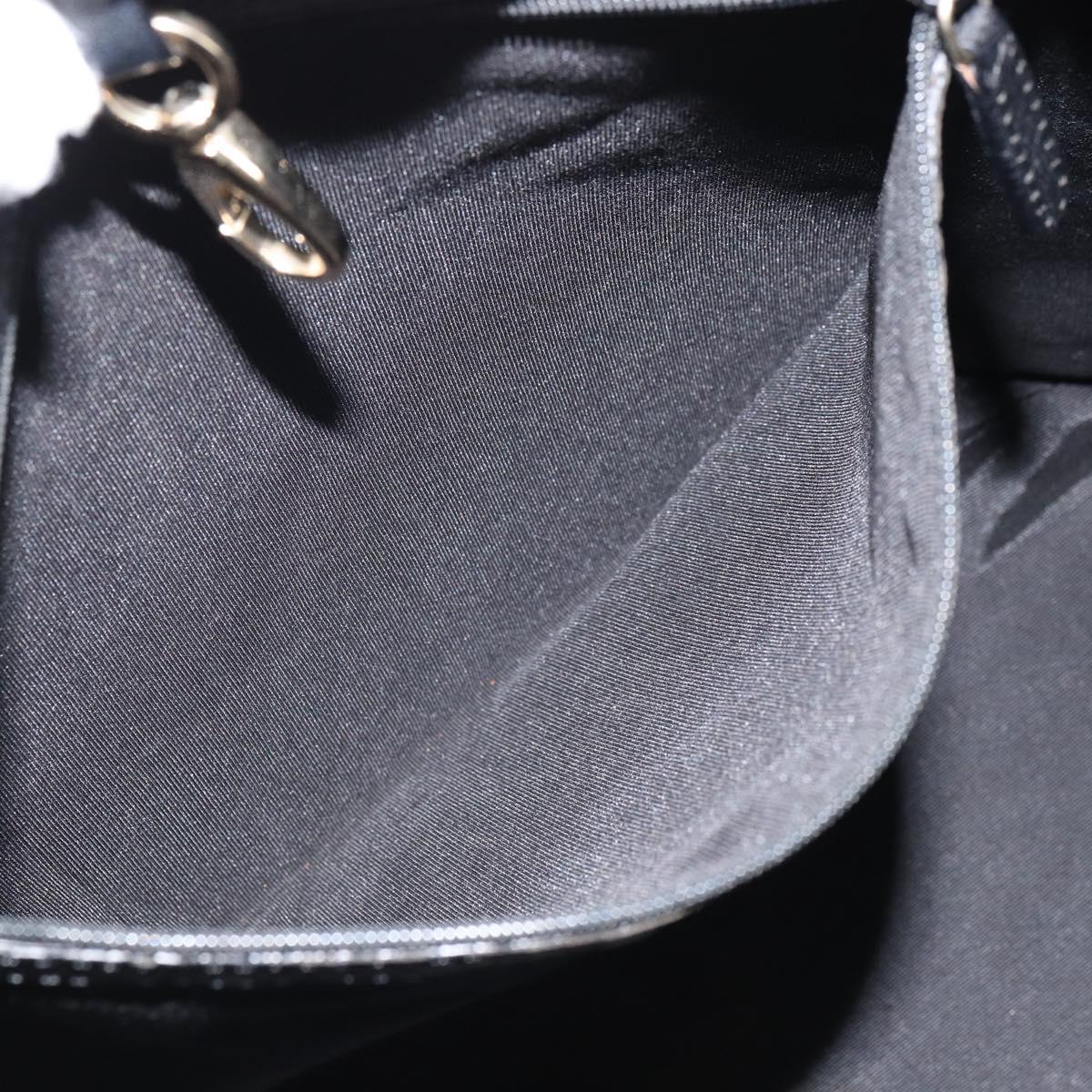 BVLGARI Logo Mania Tote Bag Canvas Black Gold Auth 154287