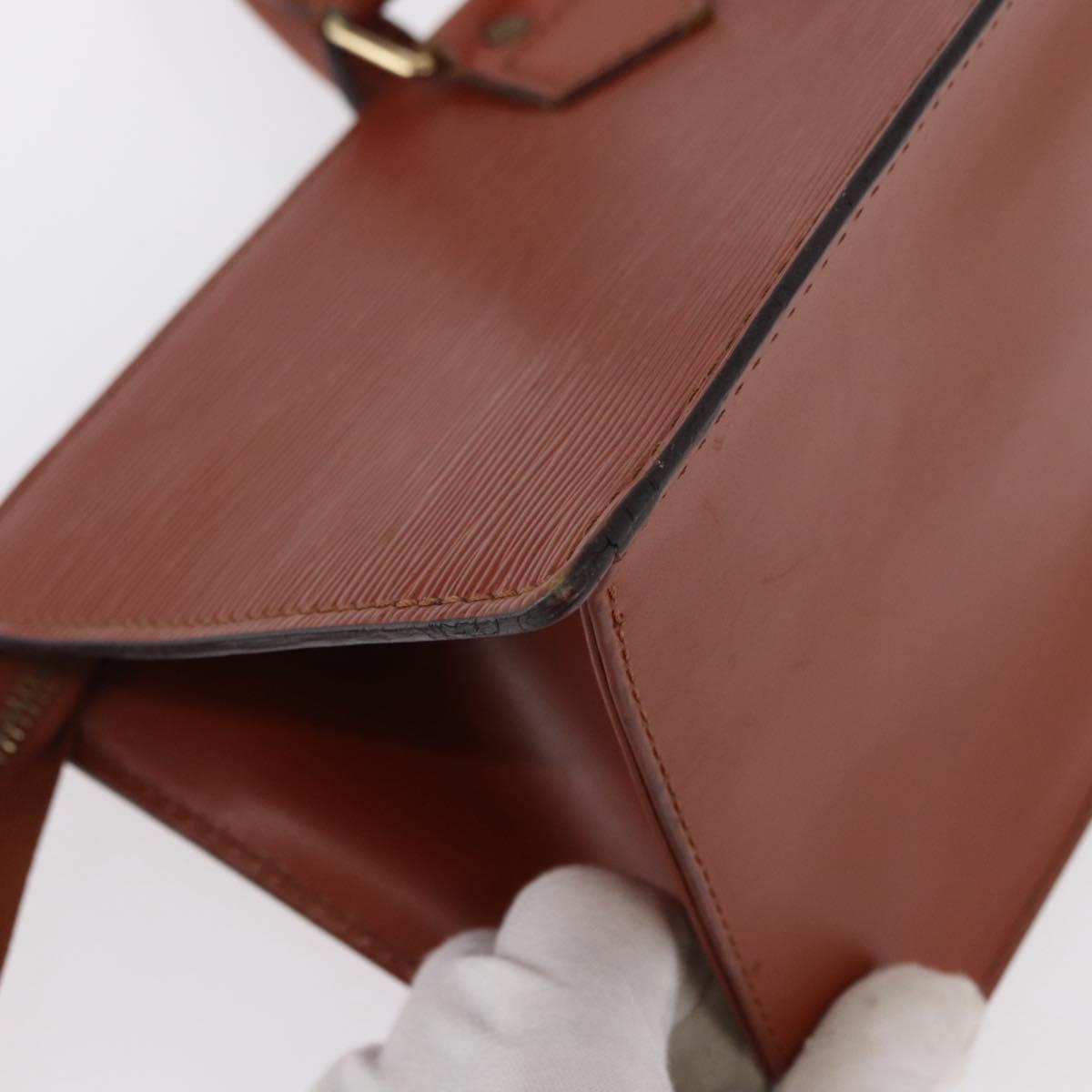 LOUIS VUITTON Epi Sac Triangle Hand Bag Brown M52093 LV Auth 154291