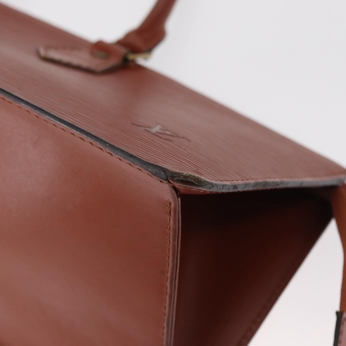 LOUIS VUITTON Epi Sac Triangle Hand Bag Brown M52093 LV Auth 154291