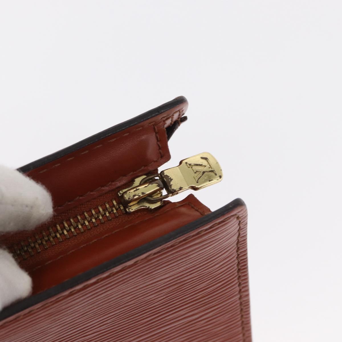 LOUIS VUITTON Epi Sac Triangle Hand Bag Brown M52093 LV Auth 154291