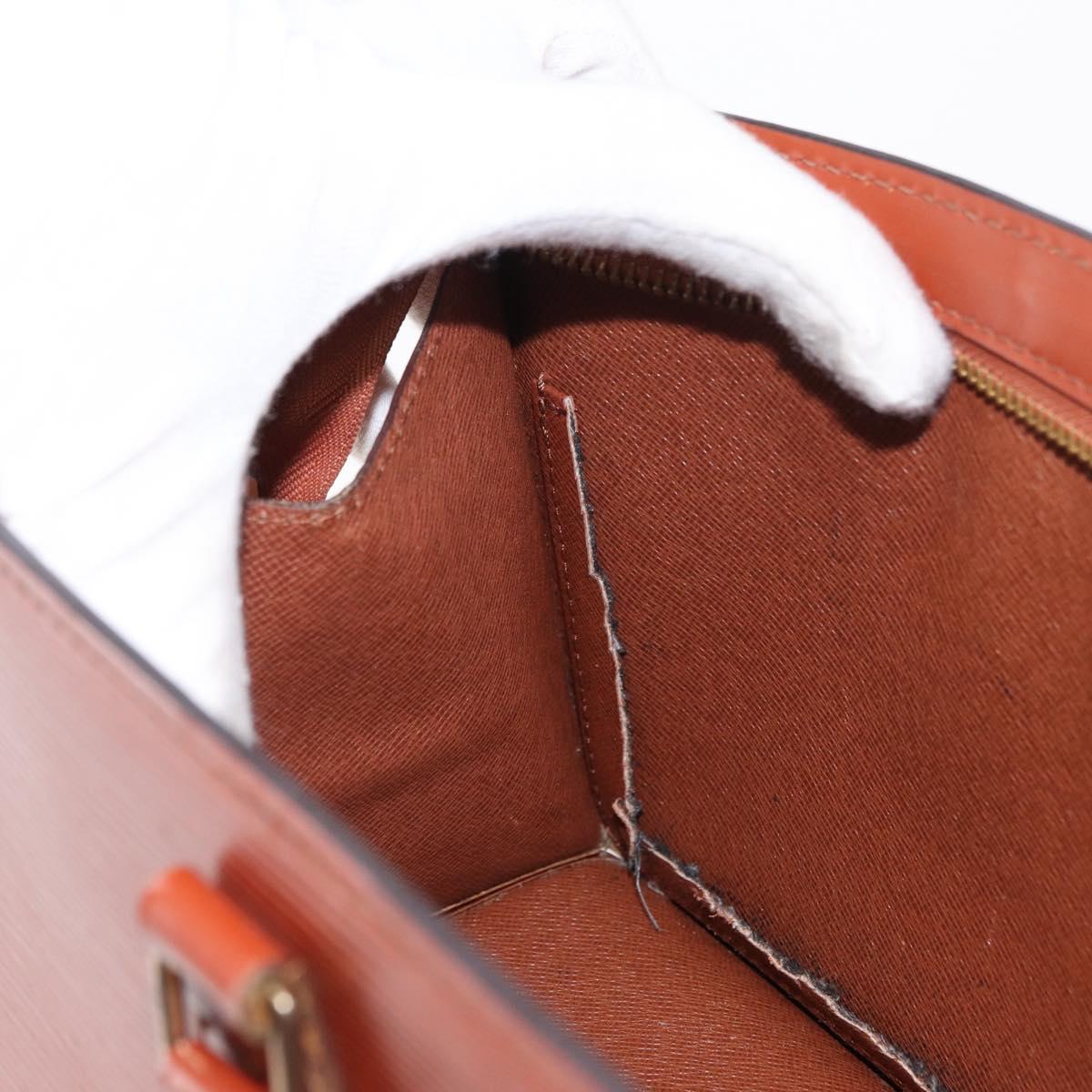 LOUIS VUITTON Epi Sac Triangle Hand Bag Brown M52093 LV Auth 154291