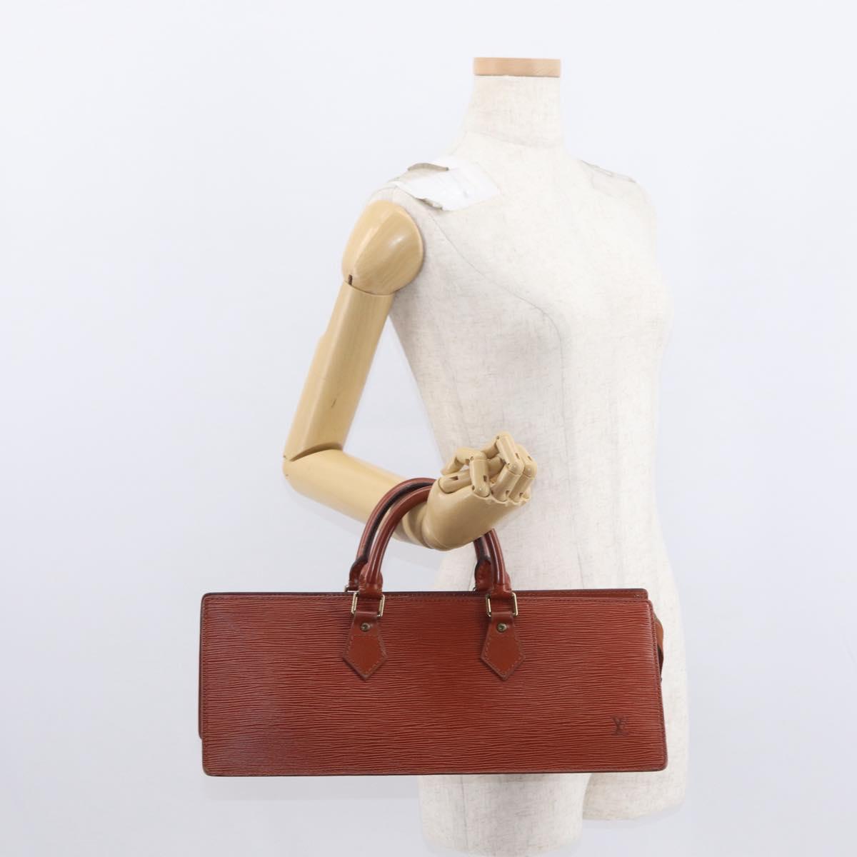 LOUIS VUITTON Epi Sac Triangle Hand Bag Brown M52093 LV Auth 154291