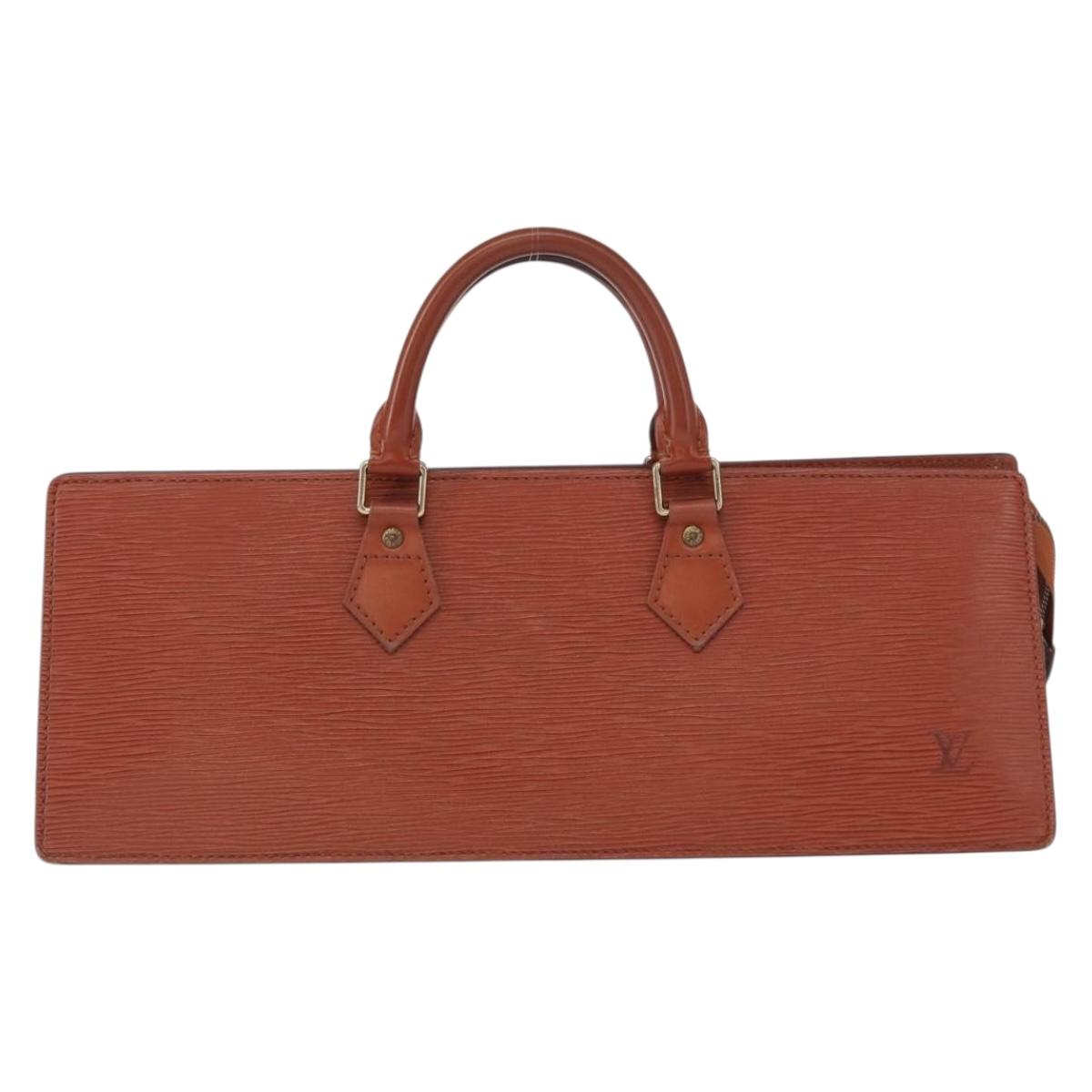 LOUIS VUITTON Epi Sac Triangle Hand Bag Brown M52093 LV Auth 154291