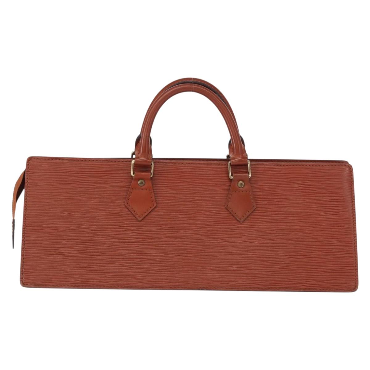 LOUIS VUITTON Epi Sac Triangle Hand Bag Brown M52093 LV Auth 154291