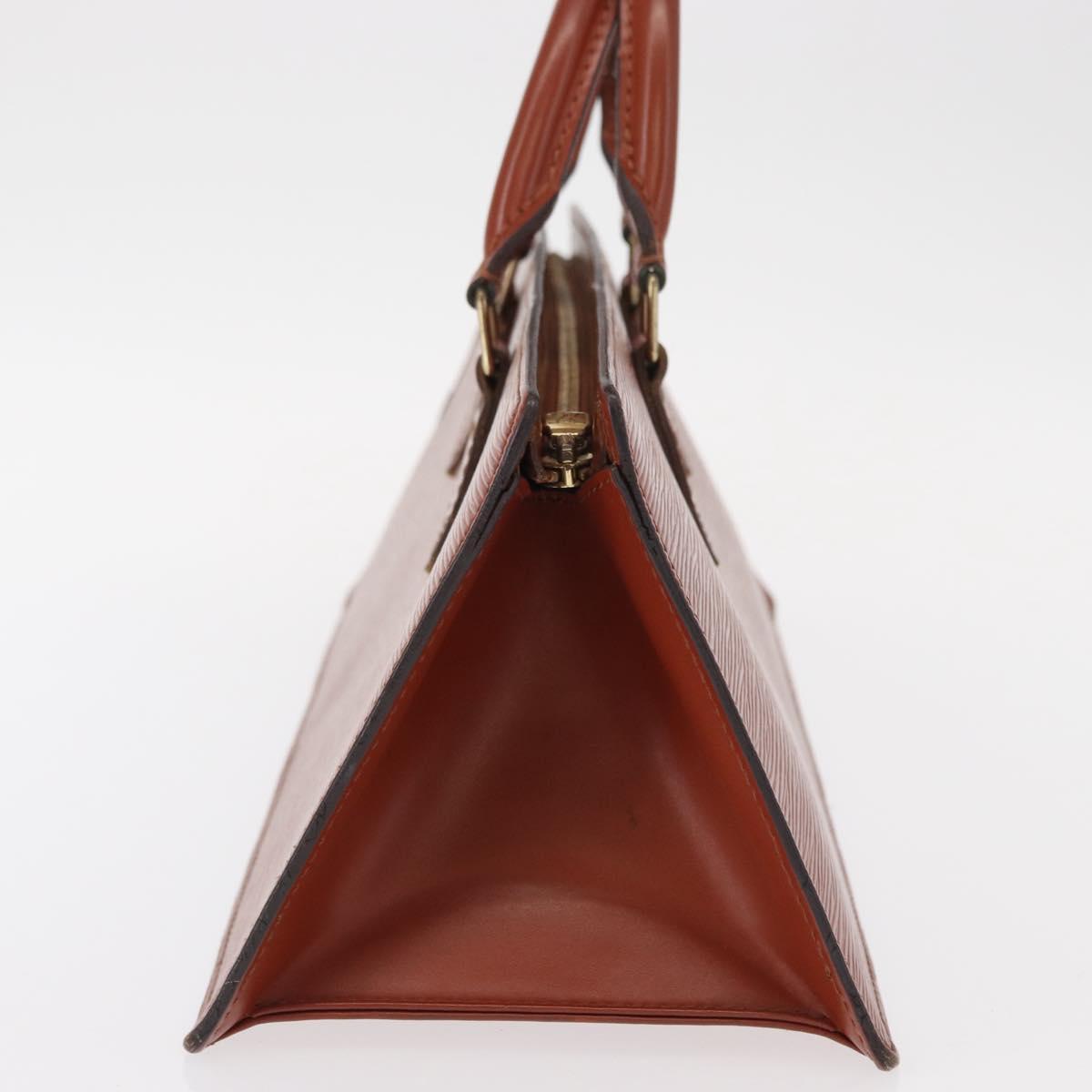 LOUIS VUITTON Epi Sac Triangle Hand Bag Brown M52093 LV Auth 154291