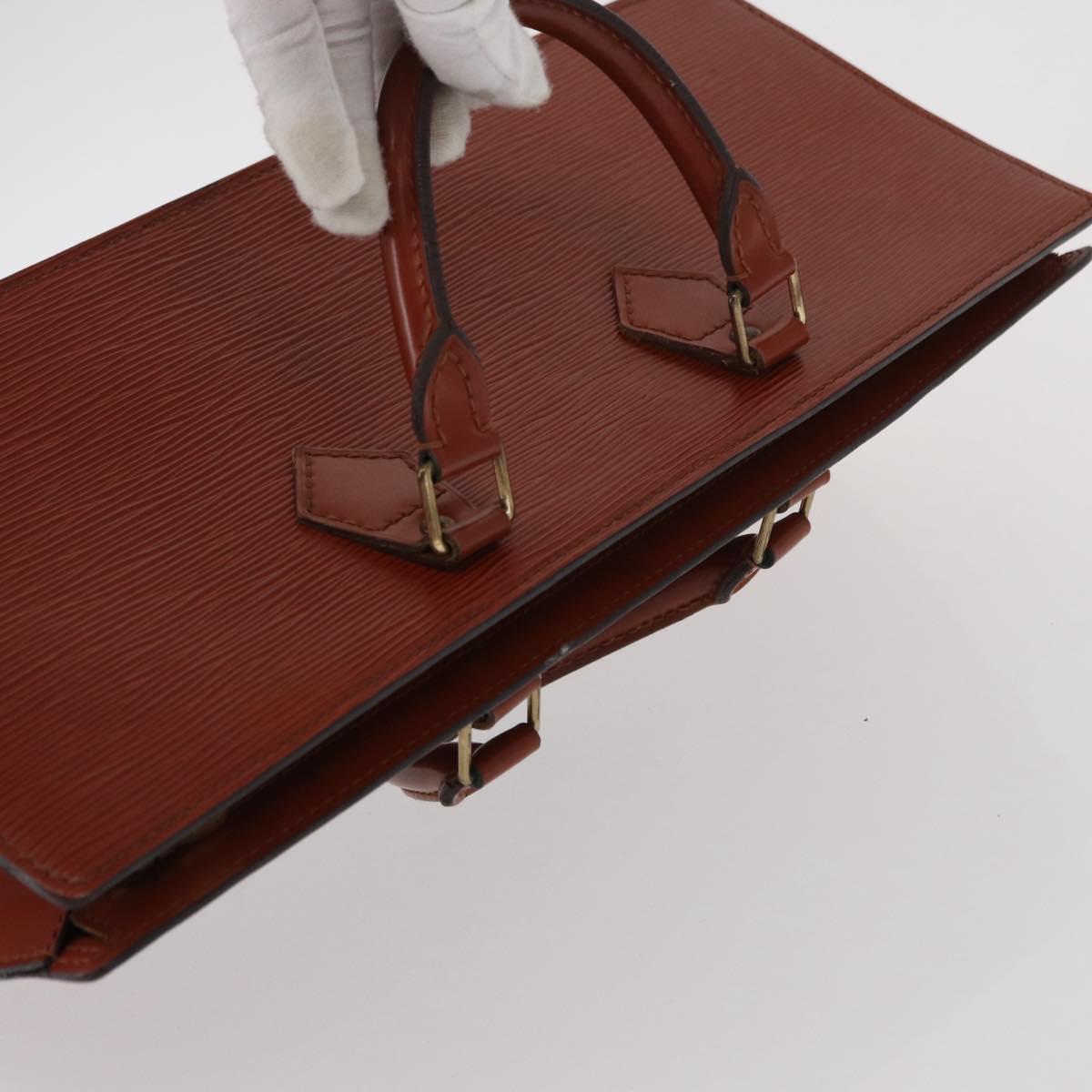 LOUIS VUITTON Epi Sac Triangle Hand Bag Brown M52093 LV Auth 154291