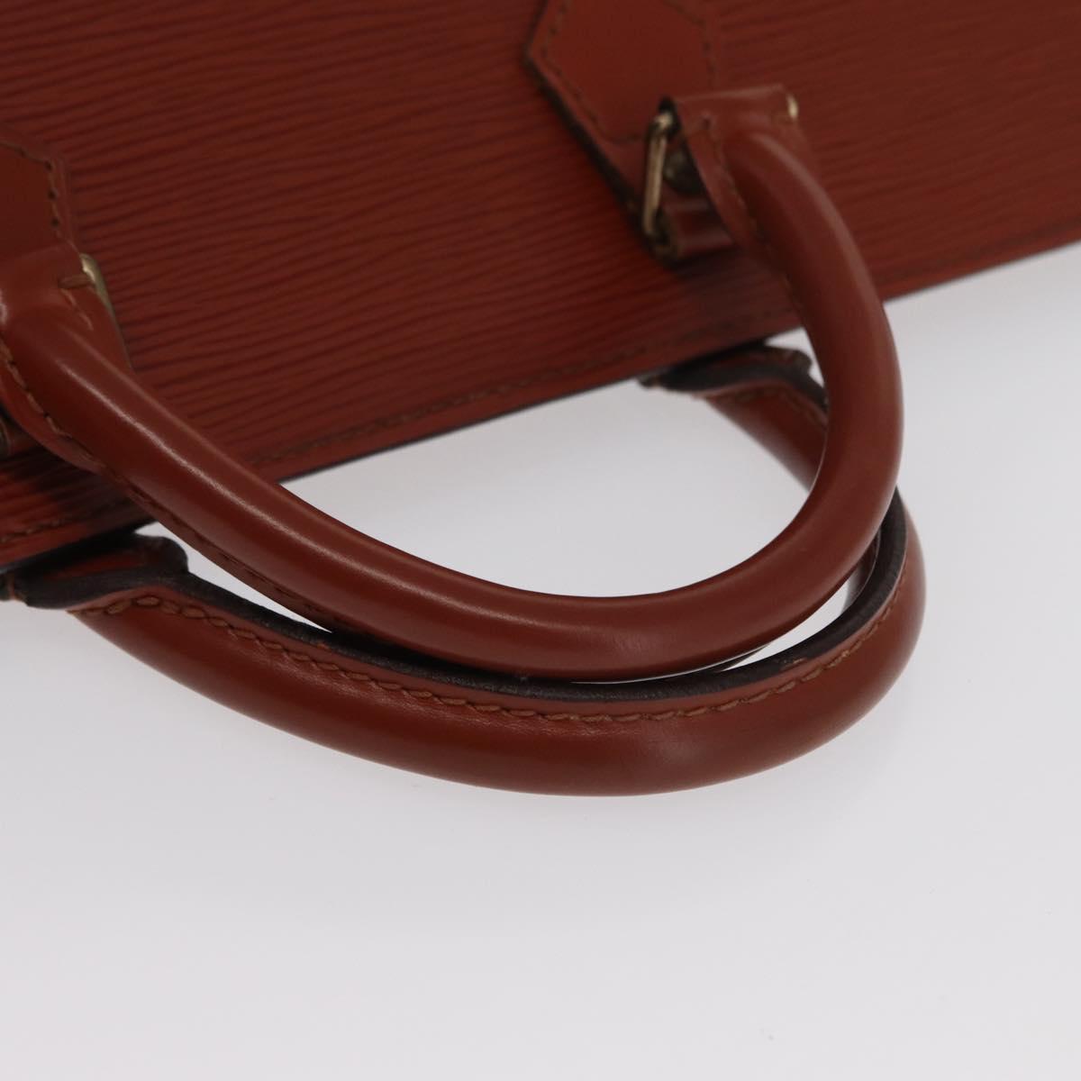 LOUIS VUITTON Epi Sac Triangle Hand Bag Brown M52093 LV Auth 154291