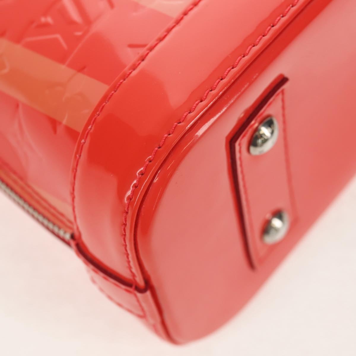 LOUIS VUITTON Vernis Rayure Alma BB Hand Bag 2way Rose rich LV Auth 154292V
