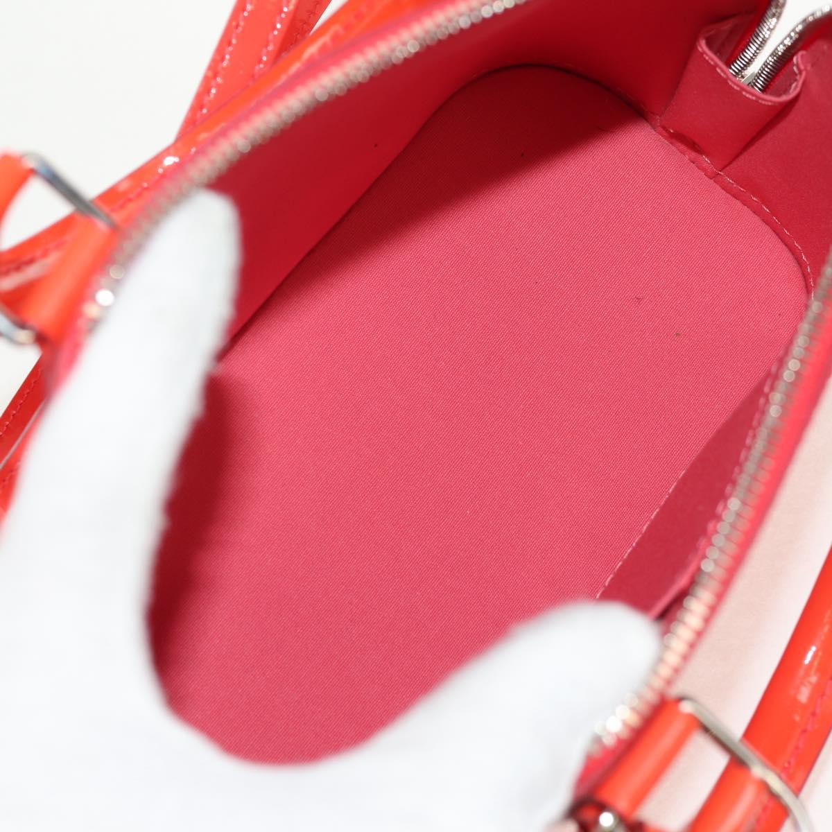 LOUIS VUITTON Vernis Rayure Alma BB Hand Bag 2way Rose rich LV Auth 154292V