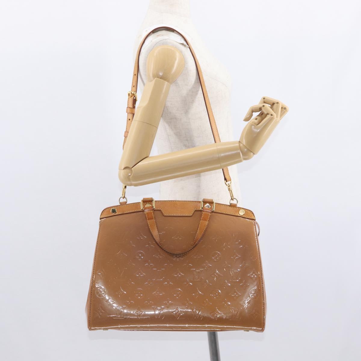 LOUIS VUITTON Monogram Vernis Blair GM Bag 2way Rose Velur M91797 LV Auth 154294