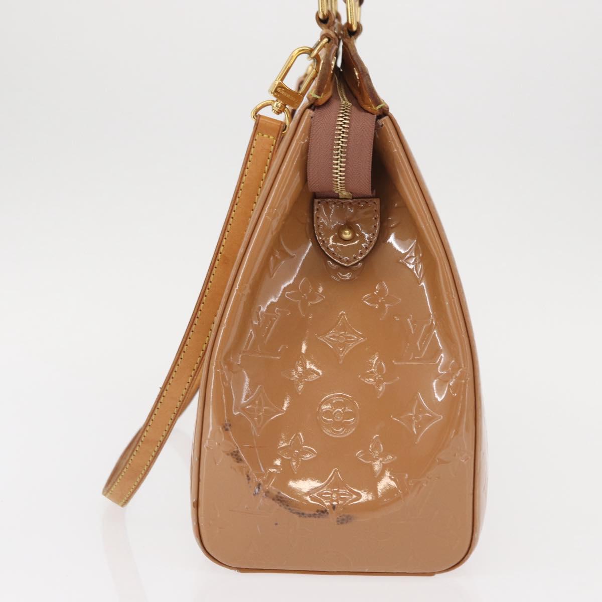 LOUIS VUITTON Monogram Vernis Blair GM Bag 2way Rose Velur M91797 LV Auth 154294
