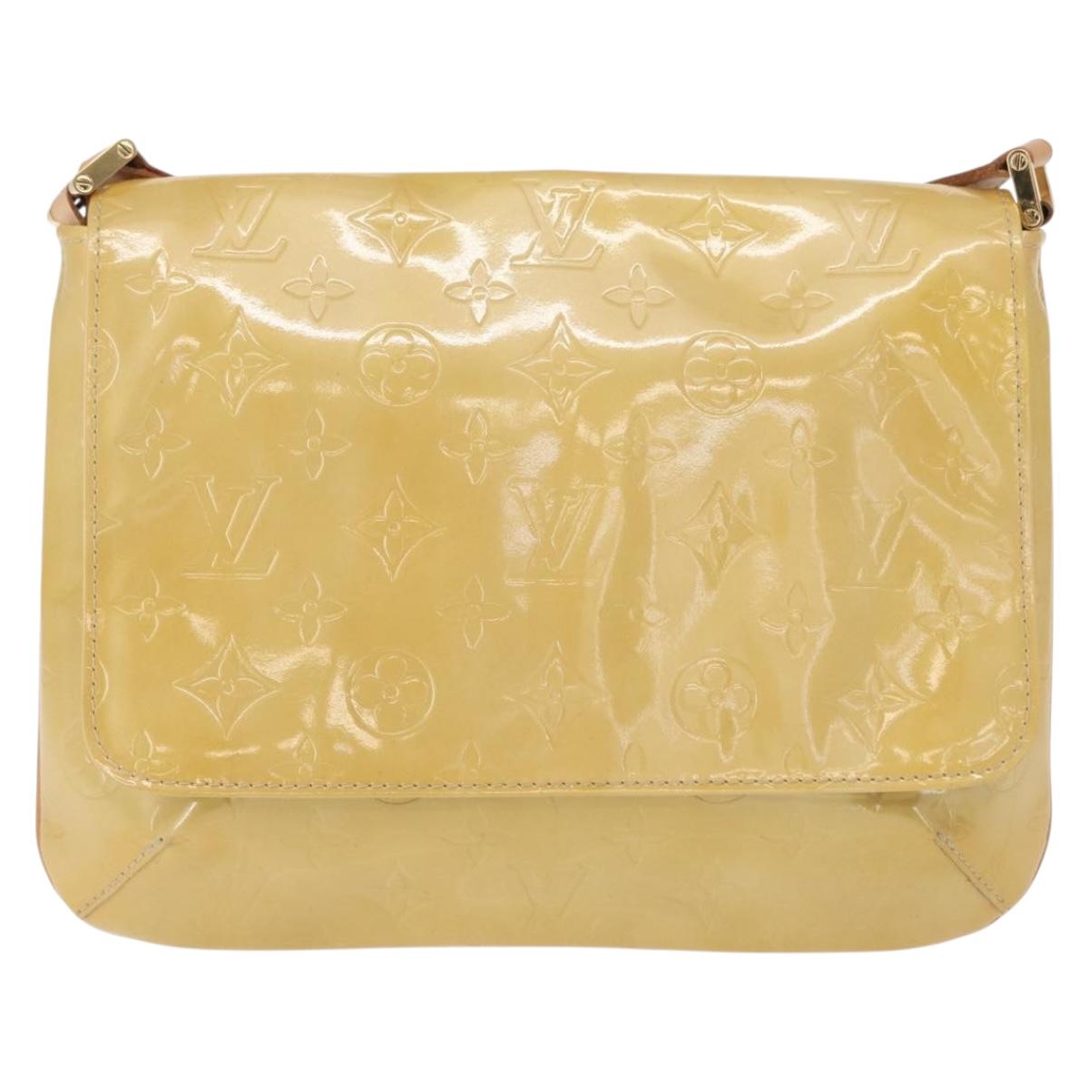 LOUIS VUITTON Monogram Vernis Thompson Street Bag Beige M91301 LV Auth 154298