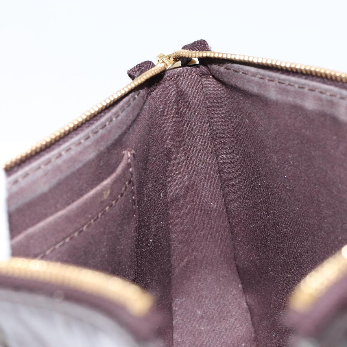 LOUIS VUITTON Vernis Pochette Accessoires Pouch Amarante M91576 LV Auth 154299V