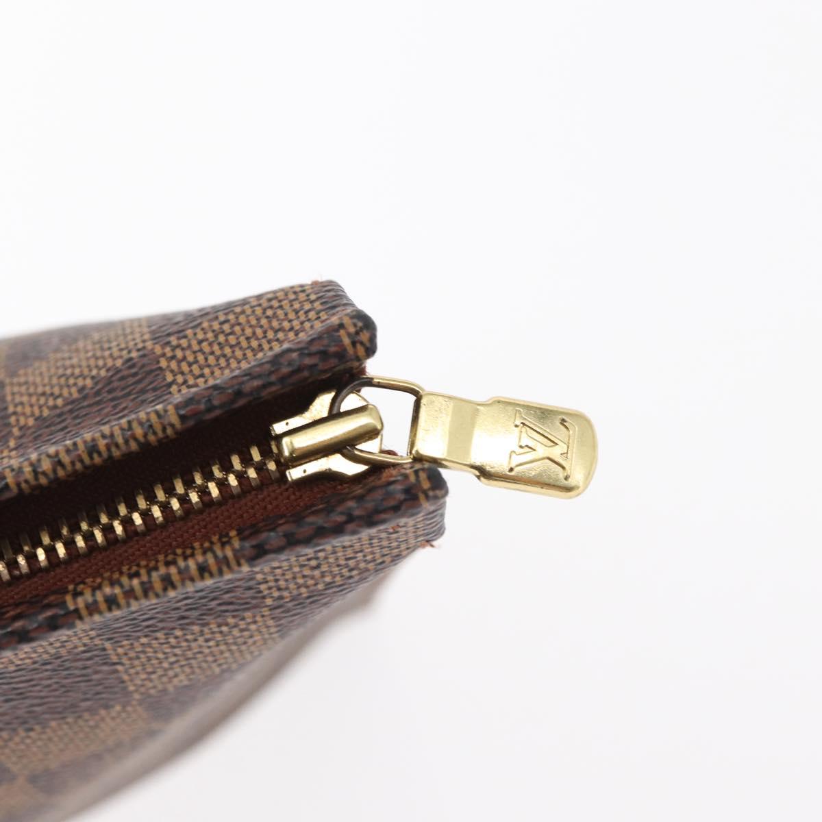 LOUIS VUITTON Damier Ebene Poche Toilette 26 Pouch N47543 LV Auth 154300