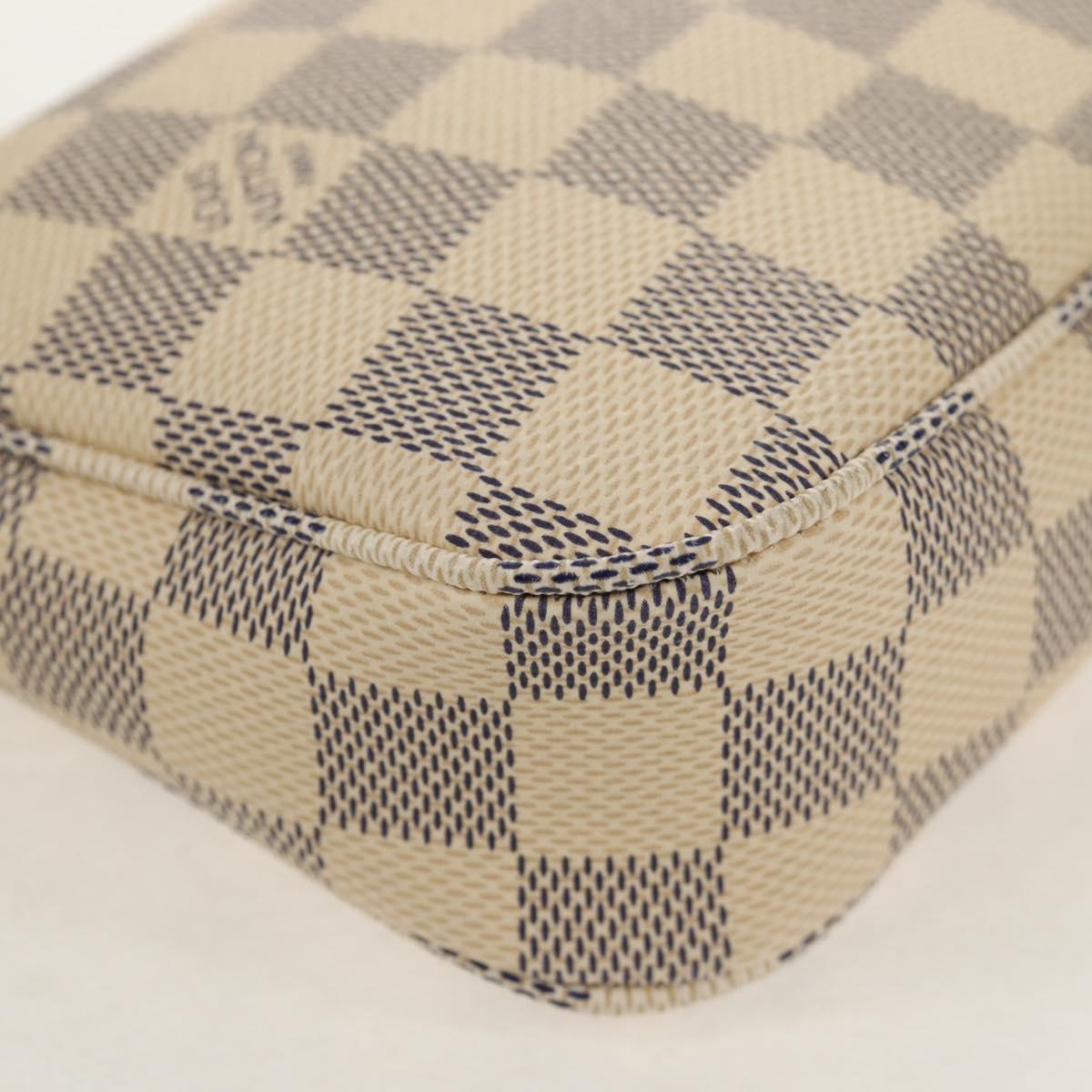 LOUIS VUITTON Damier Azur Pochette Accessoires Pouch N51986 LV Auth 154303M