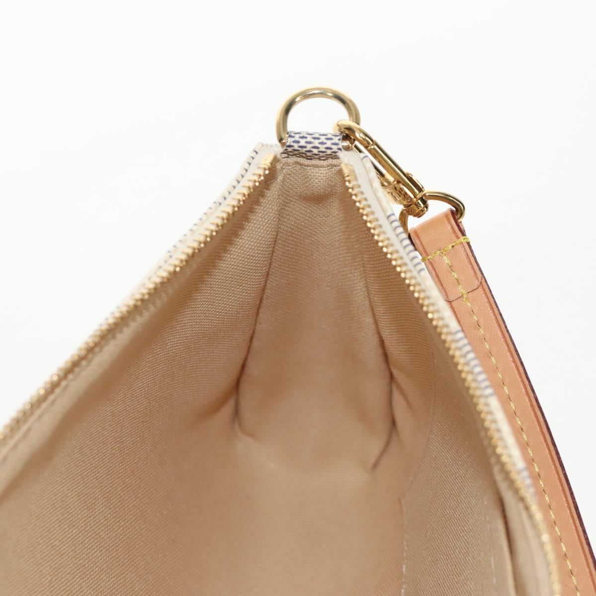 LOUIS VUITTON Damier Azur Pochette Accessoires Pouch N51986 LV Auth 154303M