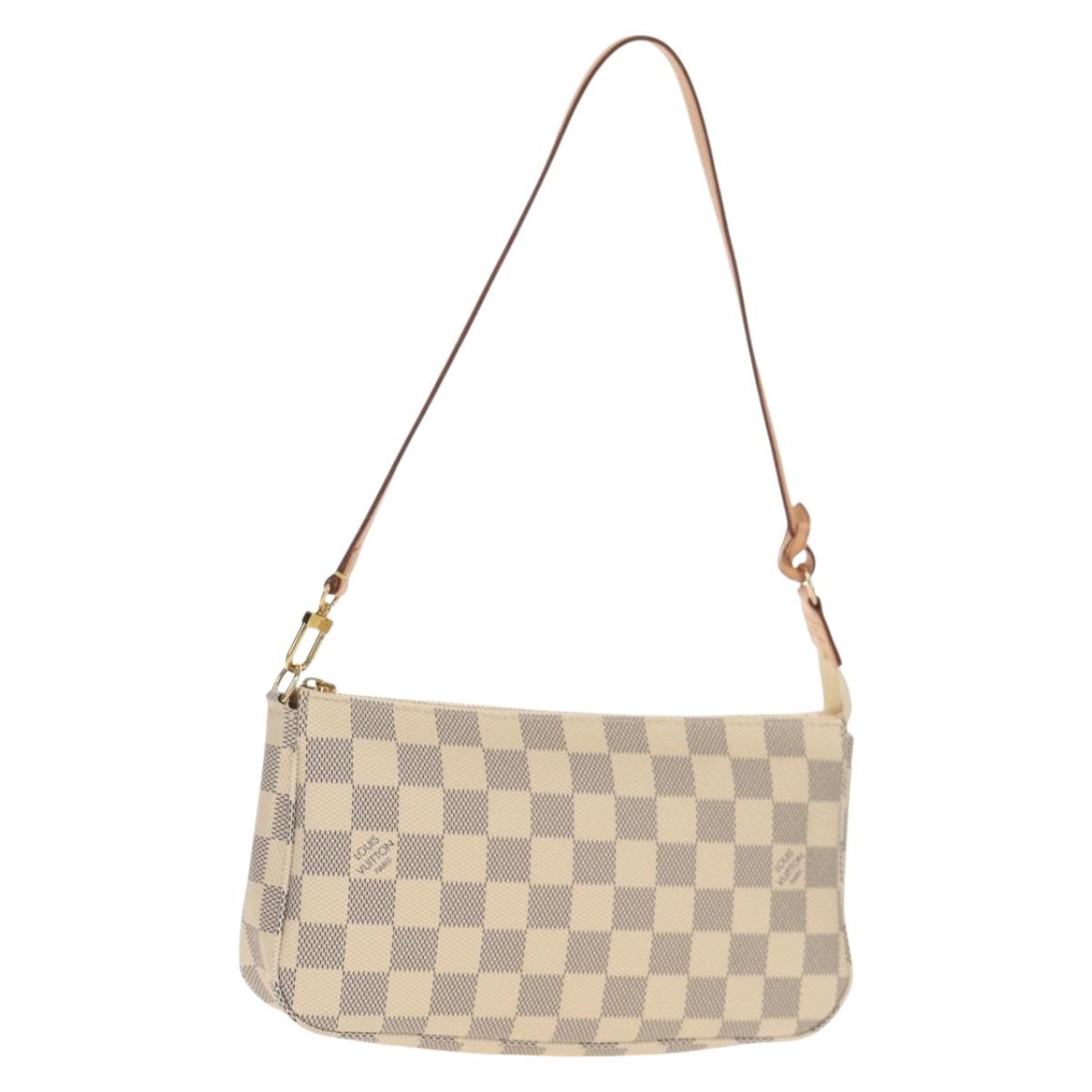 LOUIS VUITTON Damier Azur Pochette Accessoires Pouch N51986 LV Auth 154303M