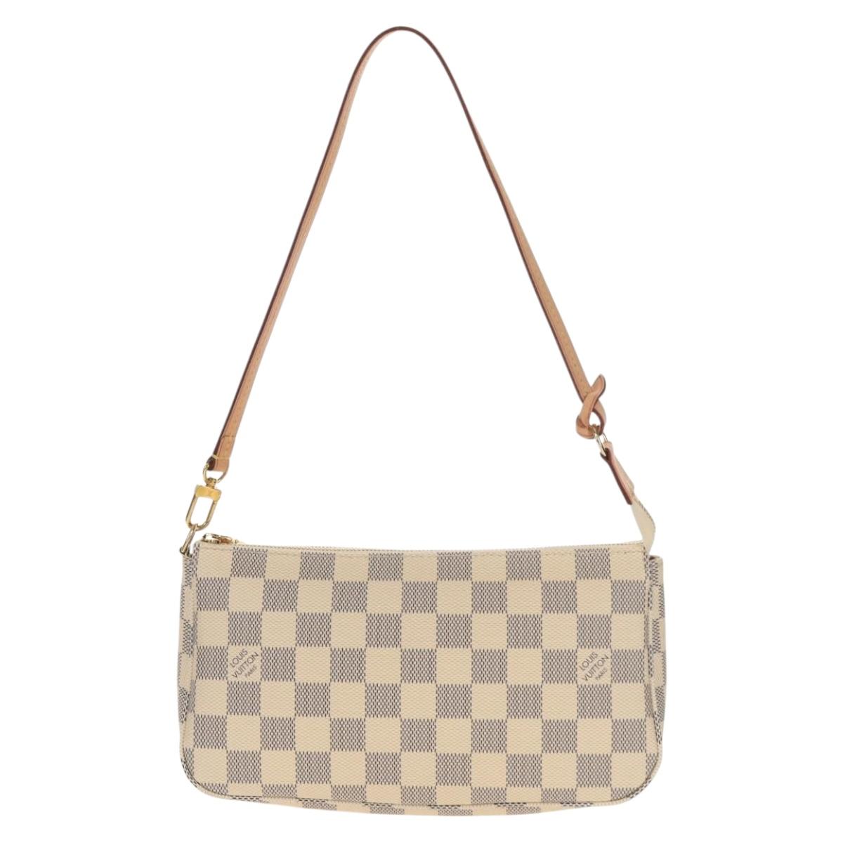 LOUIS VUITTON Damier Azur Pochette Accessoires Pouch N51986 LV Auth 154303M