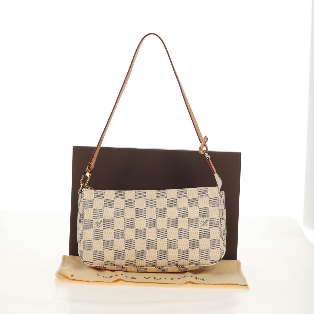 LOUIS VUITTON Damier Azur Pochette Accessoires Pouch N51986 LV Auth 154303M