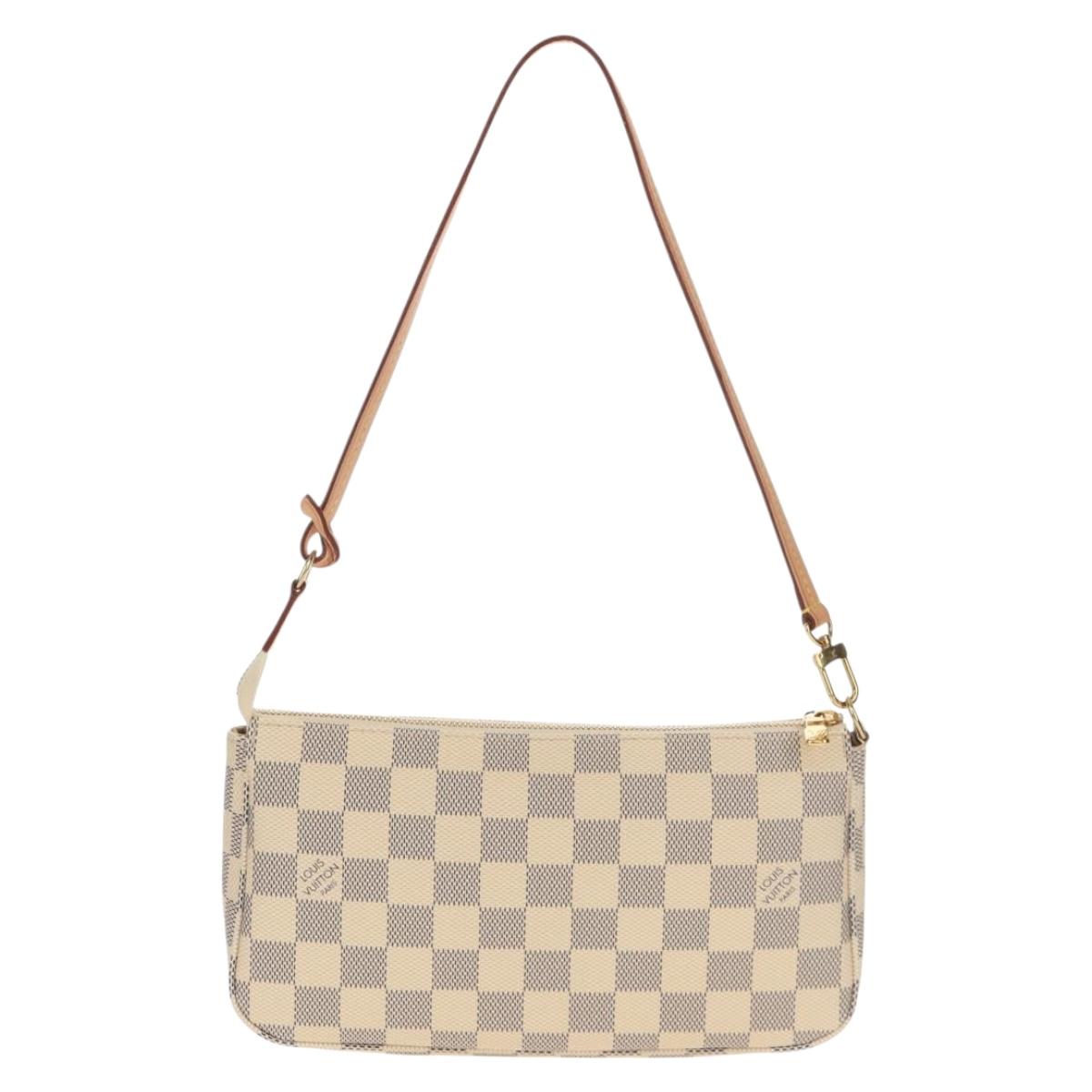 LOUIS VUITTON Damier Azur Pochette Accessoires Pouch N51986 LV Auth 154303M