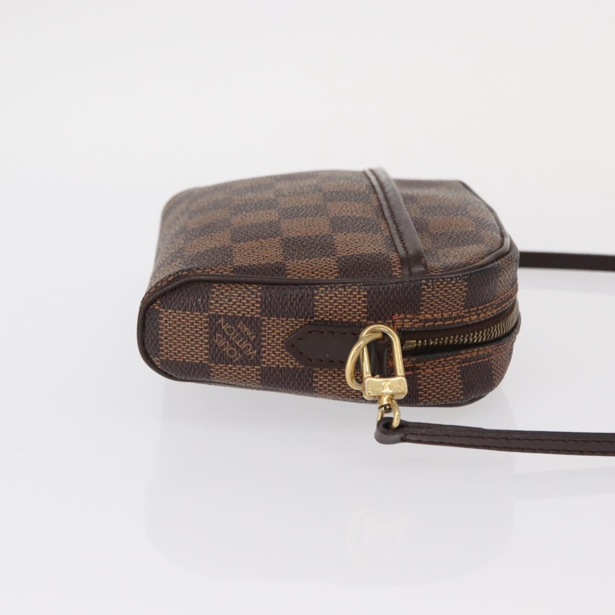 LOUIS VUITTON Damier Ebene Pochette Ipanema Shoulder Bag N51296 LV Auth 154318