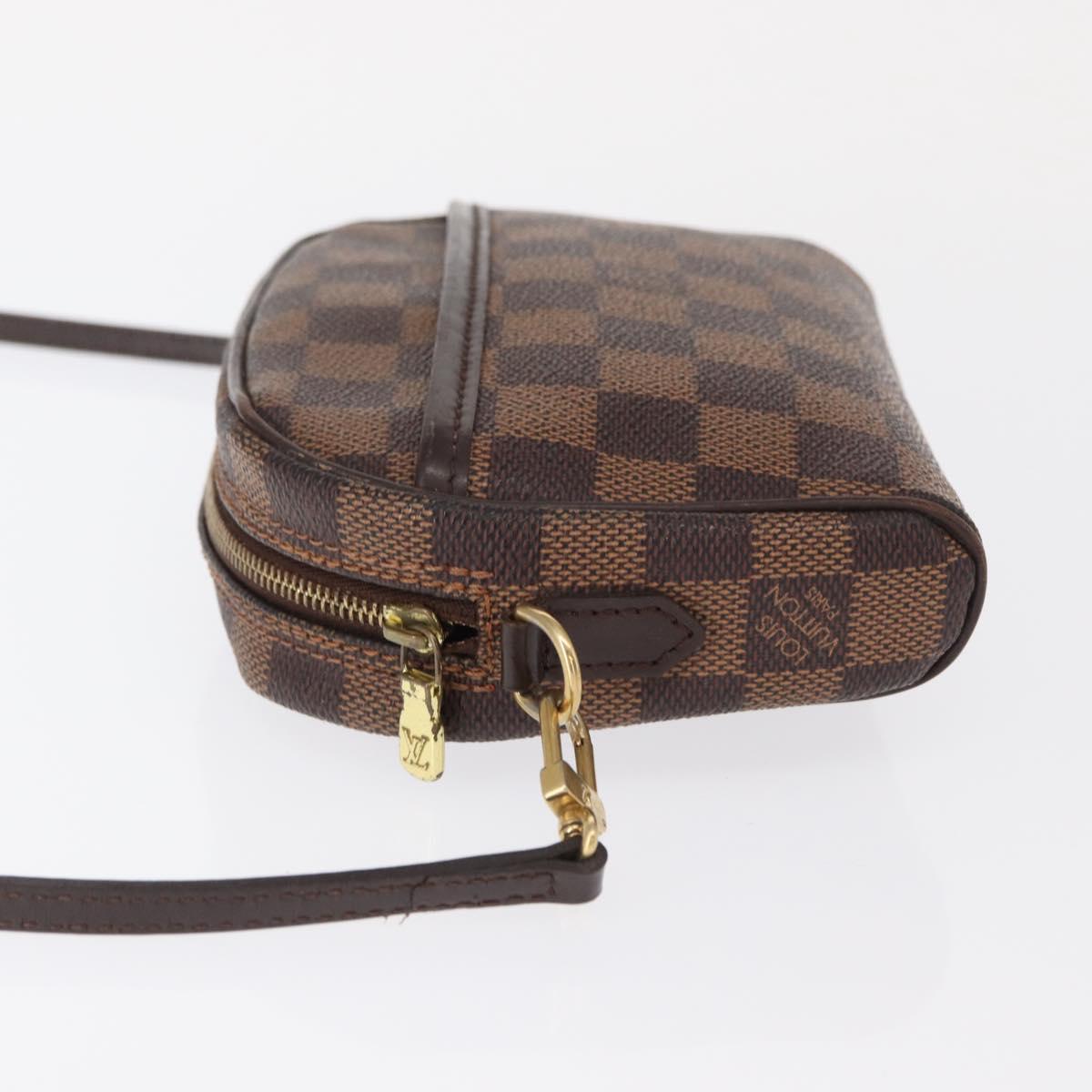 LOUIS VUITTON Damier Ebene Pochette Ipanema Shoulder Bag N51296 LV Auth 154318