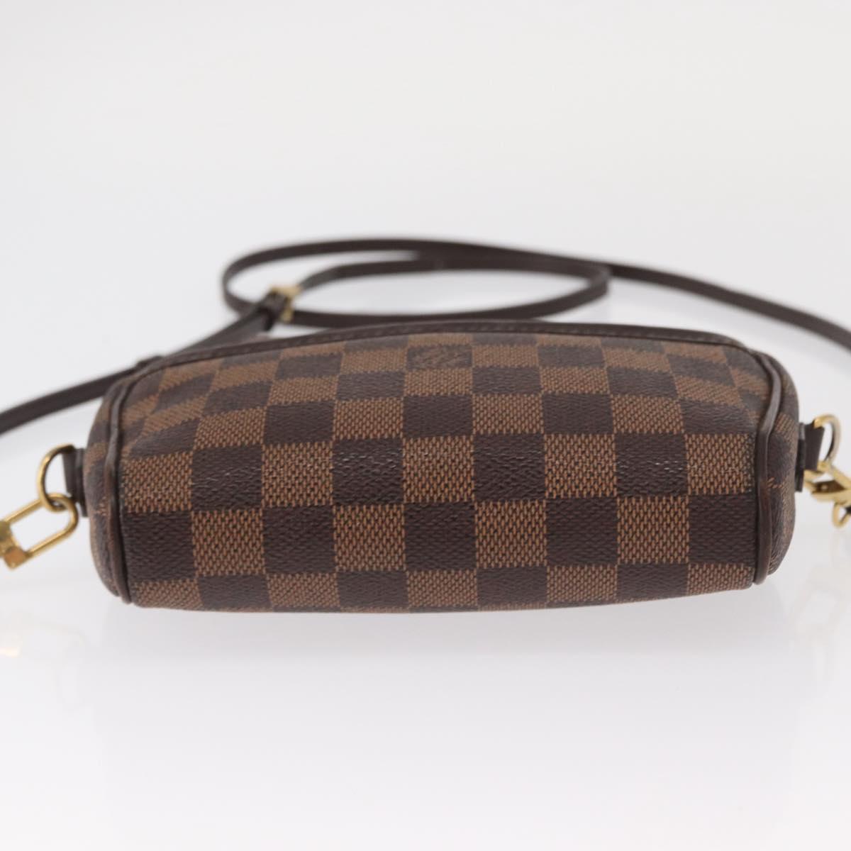 LOUIS VUITTON Damier Ebene Pochette Ipanema Shoulder Bag N51296 LV Auth 154318