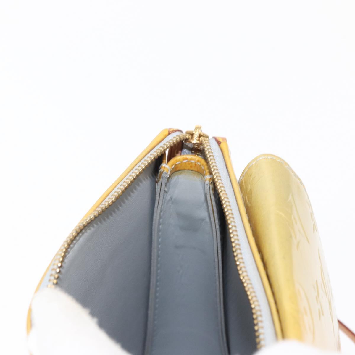 LOUIS VUITTON Monogram Vernis Motto Accessory Pouch Gris M91030 LV Auth 154320