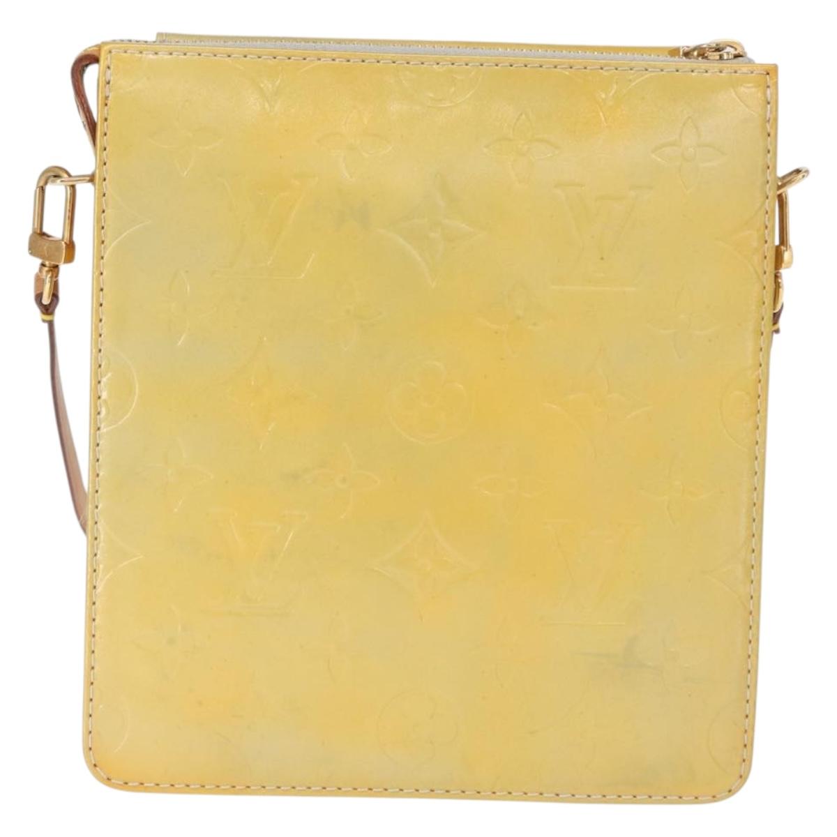 LOUIS VUITTON Monogram Vernis Motto Accessory Pouch Gris M91030 LV Auth 154320