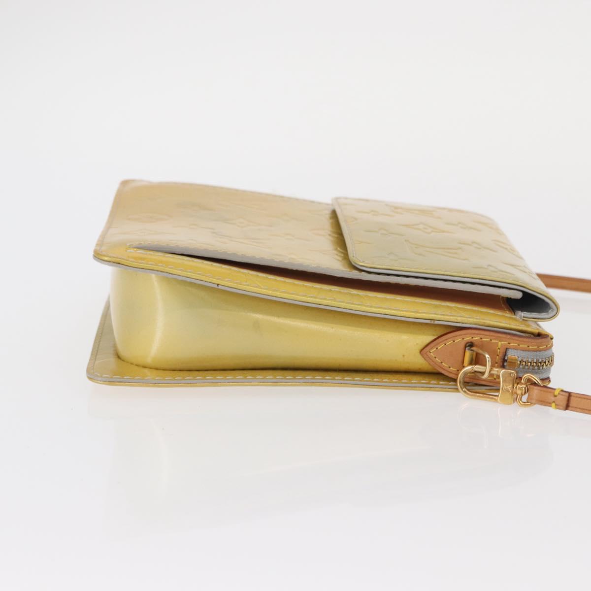 LOUIS VUITTON Monogram Vernis Motto Accessory Pouch Gris M91030 LV Auth 154320