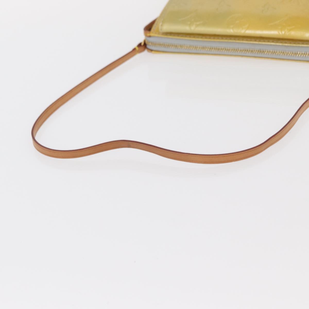 LOUIS VUITTON Monogram Vernis Motto Accessory Pouch Gris M91030 LV Auth 154320