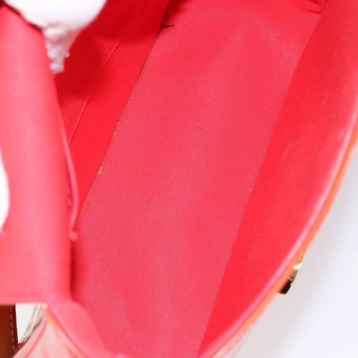 LOUIS VUITTON Vernis Bell FlowerGM Bag Rouge Grunadine M91728 LV Auth 154321V