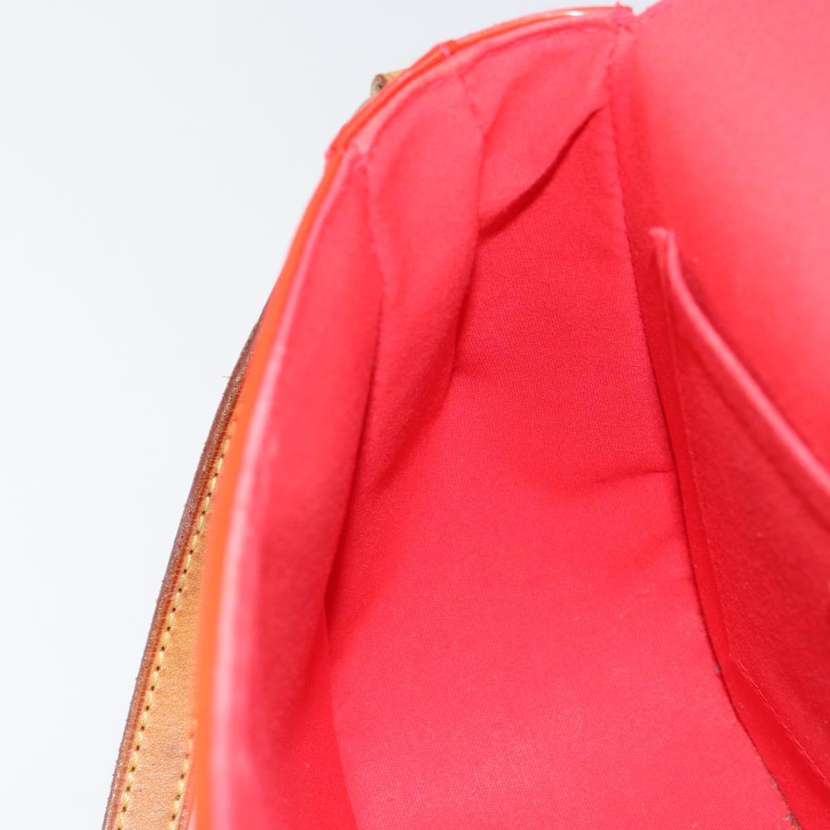 LOUIS VUITTON Vernis Bell FlowerGM Bag Rouge Grunadine M91728 LV Auth 154321V