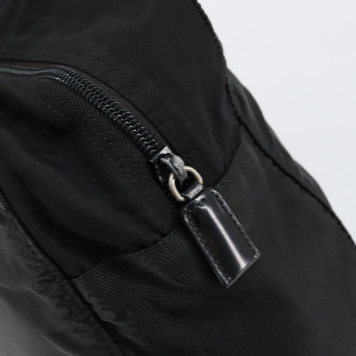PRADA Hand Bag Nylon Black Auth 154325