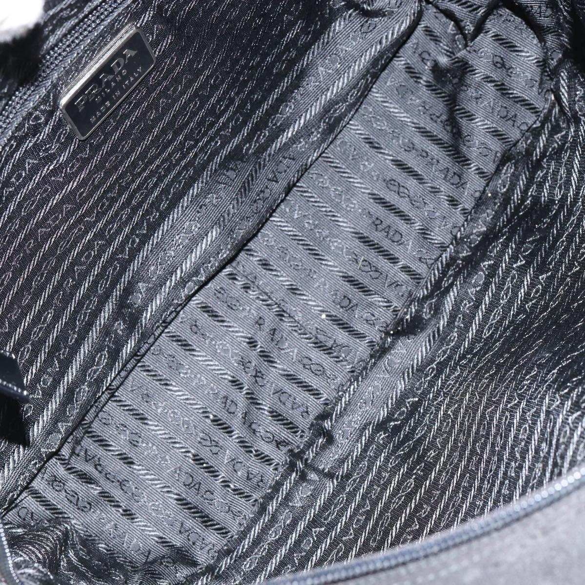 PRADA Hand Bag Nylon Black Auth 154325