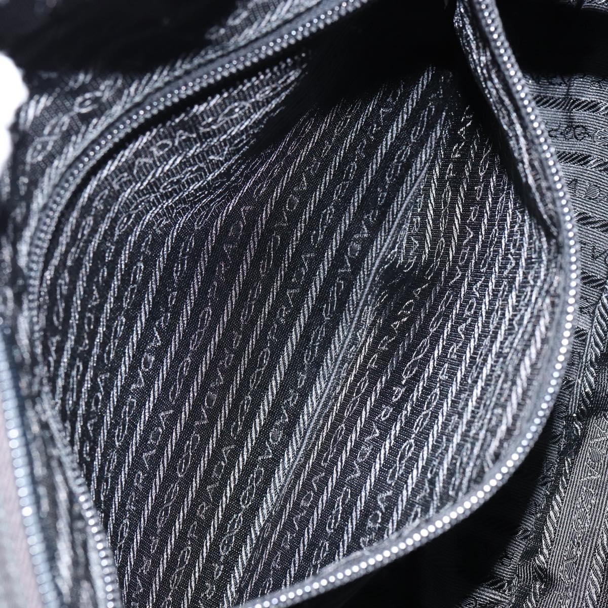 PRADA Hand Bag Nylon Black Auth 154325
