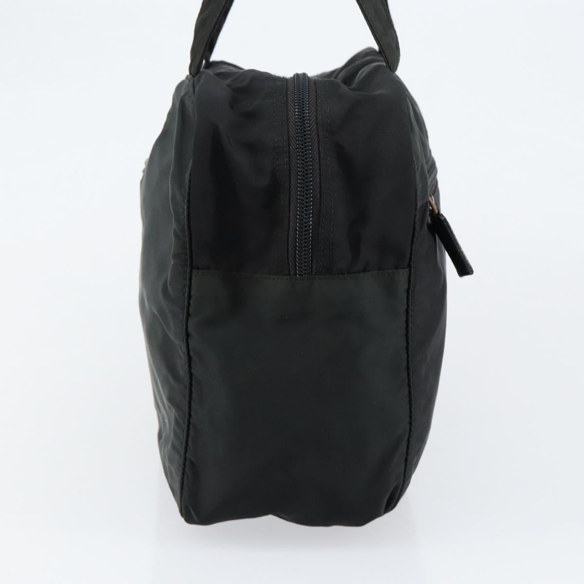 PRADA Hand Bag Nylon Black Auth 154325
