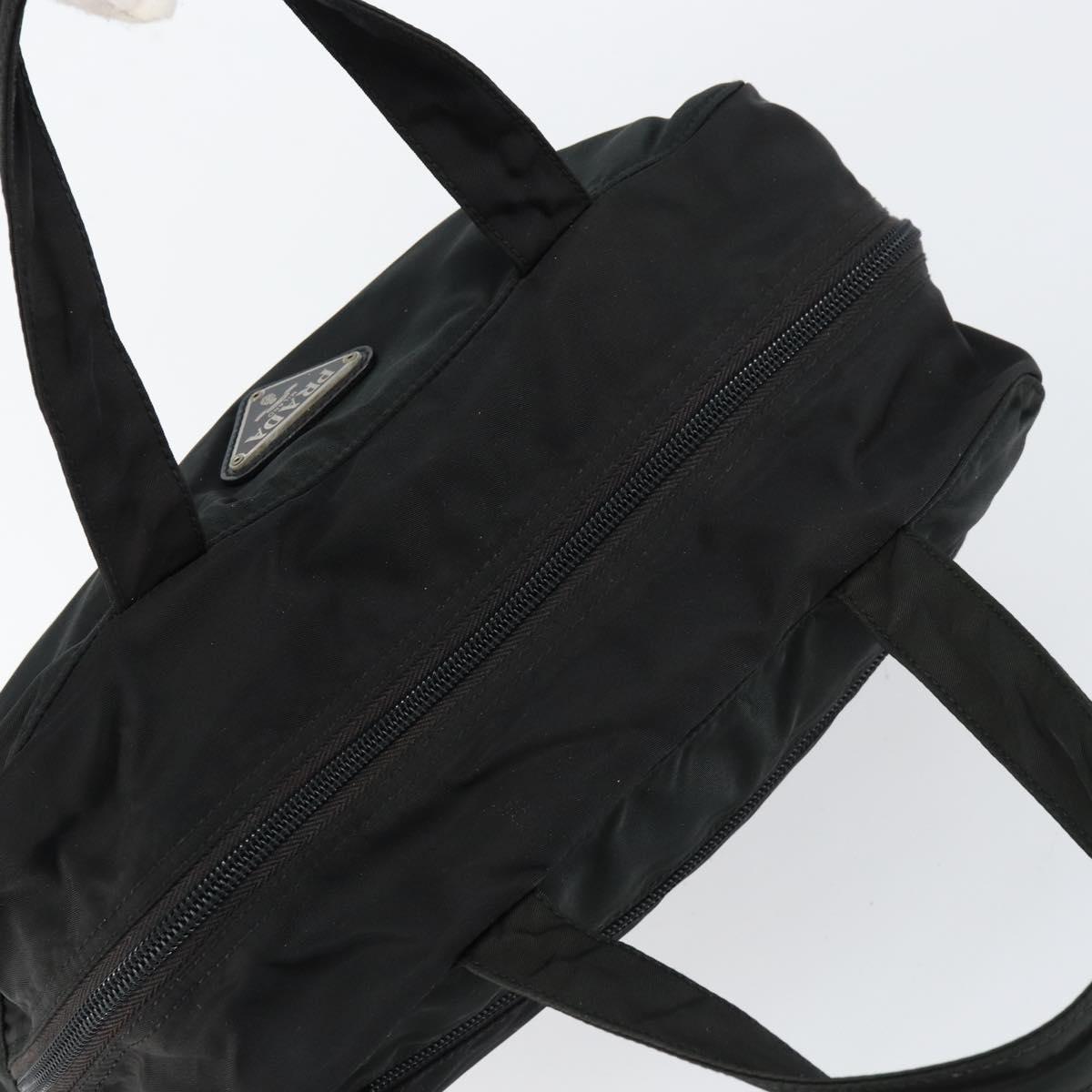 PRADA Hand Bag Nylon Black Auth 154325