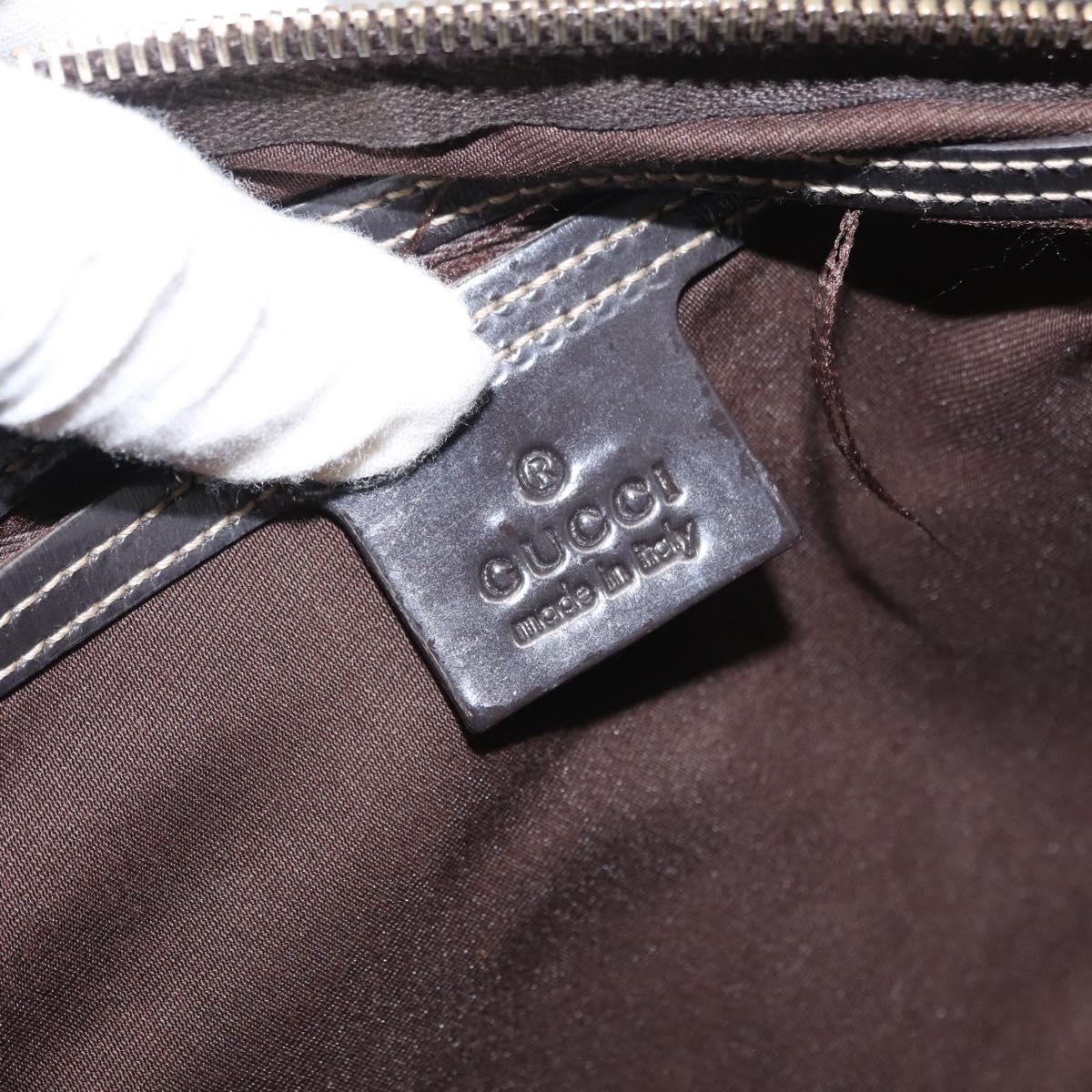 FENDI Zucchino Canvas Boston Bag PVC Dark Brown Gold 193603 Auth 154330