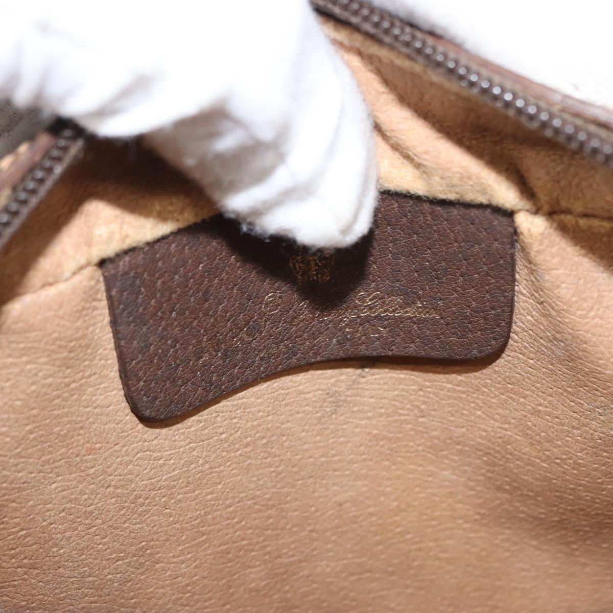 GUCCI GG Supreme Web Sherry Line Bag PVC Beige Gold 56 02 087 Auth 154331