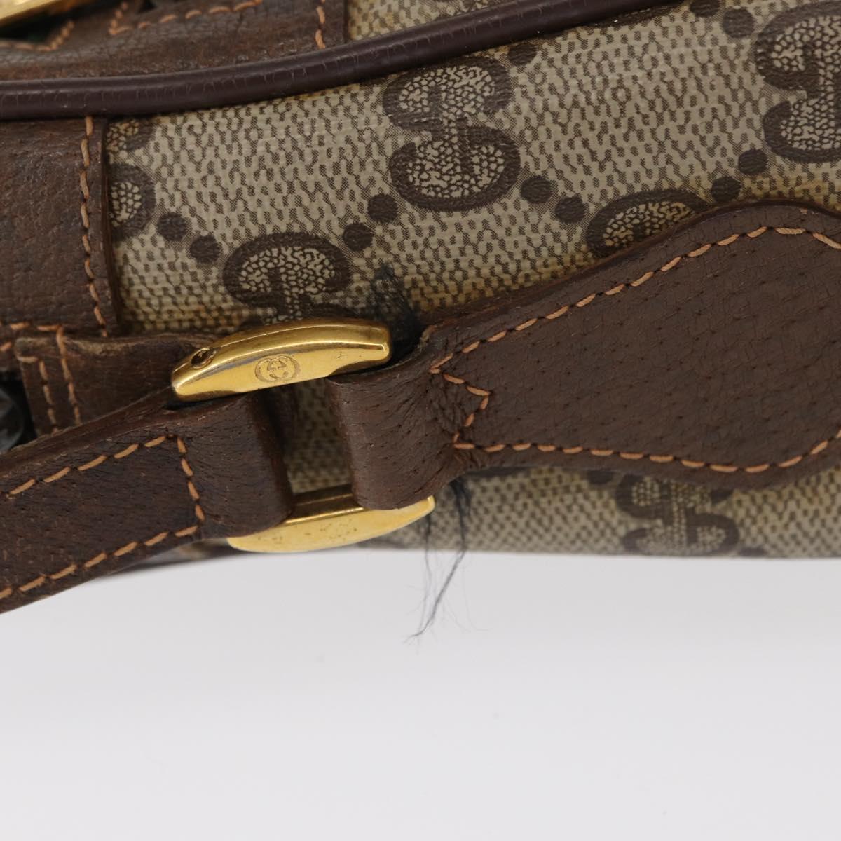 GUCCI GG Supreme Web Sherry Line Bag PVC Beige Gold 56 02 087 Auth 154331