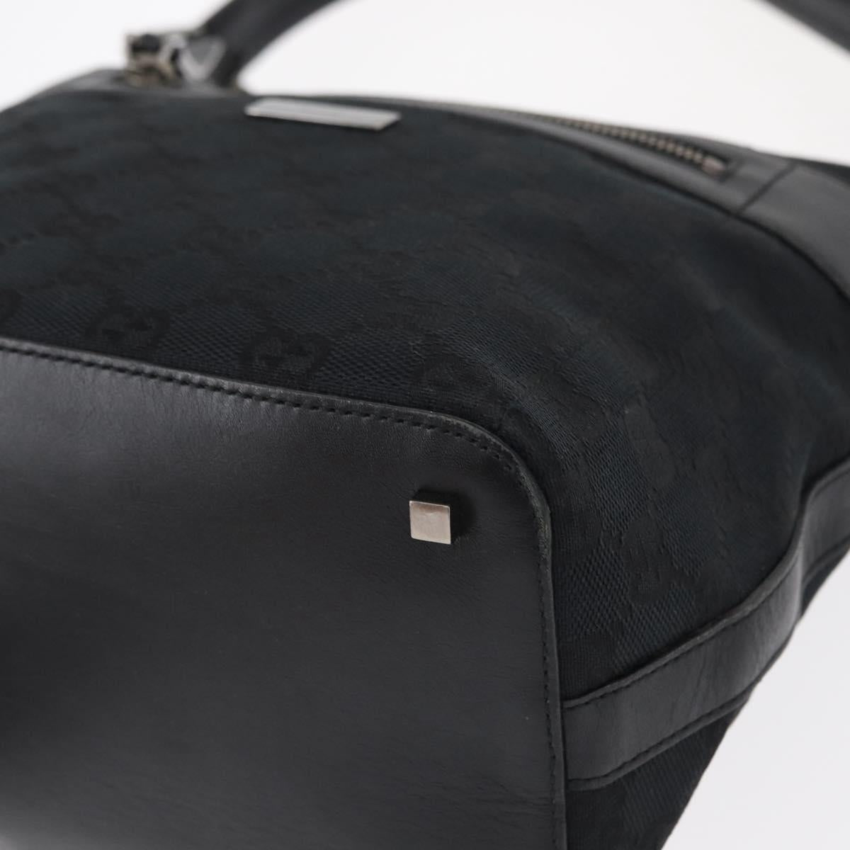 GUCCI GG Canvas Shoulder Bag Black Silver 001 4299 1669 Auth 154332